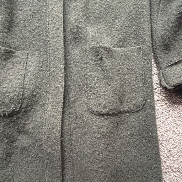 VTG Centigrade 100% Wool Sweater Coat Womens M Green Deep Pockets Snaps EUC - Picture 7 of 16